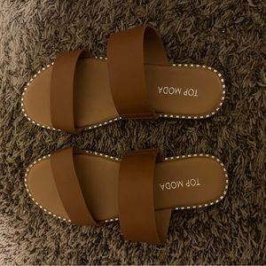 brown sandals